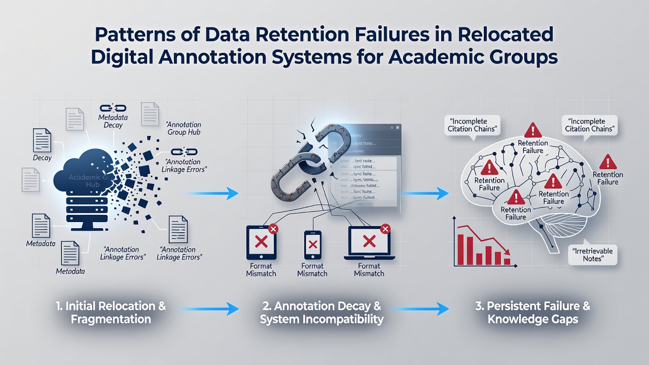 Research team reviewing annotation logs after a digital system relocation