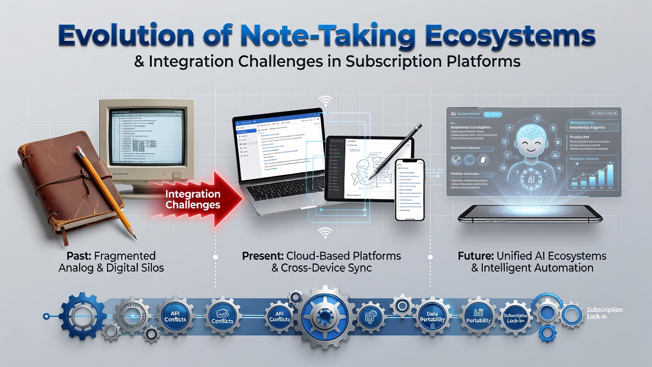 The Evolution of Note-Taking Ecosystems and Their Integration Challenges in Subscription Platforms